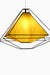 Silk Rosetta Hanging Lamp - L:20’’ W: 20’’ H: 16’’ / Yellow / Mild Steel and Silk - Lighting