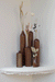 Sinuous V08 Set of 6 - dark brown / walnut / Biggest: Height: 18 in & Diameter: 2.75 in& Smallest: Height: 5 in &