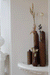 Sinuous V08 Set of 6 - dark brown / walnut / Biggest: Height: 18 in & Diameter: 2.75 in& Smallest: Height: 5 in &