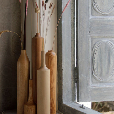 Sinuous V11 Set of 5 - light to medium reddish-brown and white to light beige and light pale brown / Steam Beech,