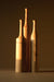 Sinuous V12 Set of 3 - light pale brown / White Ash wood / Biggest: Height: 16 in & Dia: 3 in& Smallest: Height: 14