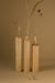 Sinuous V15 Set of 3 - white to light beige / Sycamore wood / Biggest: Height: 14 in& Diameter: 2.5 in - Decor