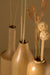 Sinuous V15 Set of 3 - white to light beige / Sycamore wood / Biggest: Height: 14 in& Diameter: 2.5 in - Decor