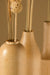 Sinuous V15 Set of 3 - white to light beige / Sycamore wood / Biggest: Height: 14 in& Diameter: 2.5 in - Decor