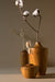 Sinuous V17 Set of 3 - Brown / Teak wood / Biggest: Height: 8 in & Dia: 5 in& Smallest: Height: 3 in & Dia: 4 in - Decor