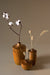 Sinuous V17 Set of 3 - Brown / Teak wood / Biggest: Height: 8 in & Dia: 5 in& Smallest: Height: 3 in & Dia: 4 in - Decor