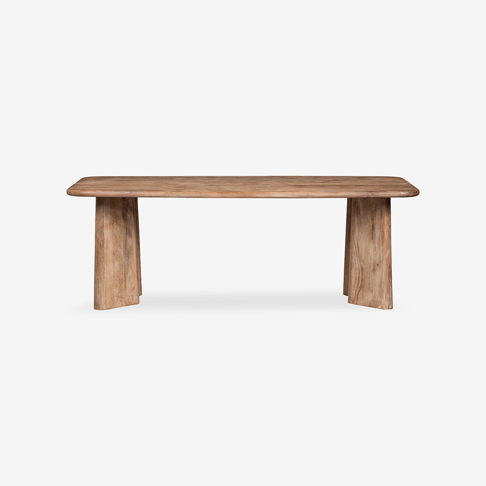 Skog Dining Table - 213 x 99 x 76 In cm / Mango Wood / Limewash - Indoor Furniture