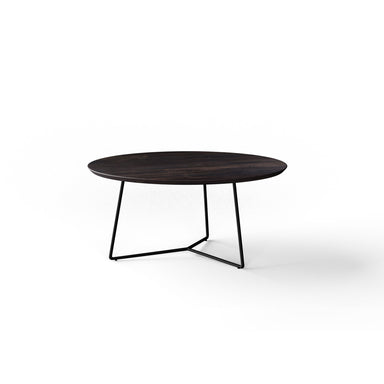 Skov Coffee Table - L:30’’ x B:30’’ x H:14’’ In Inches / Peca Sheesham Top; Black Powder Coat Mild Steel Base - Indoor