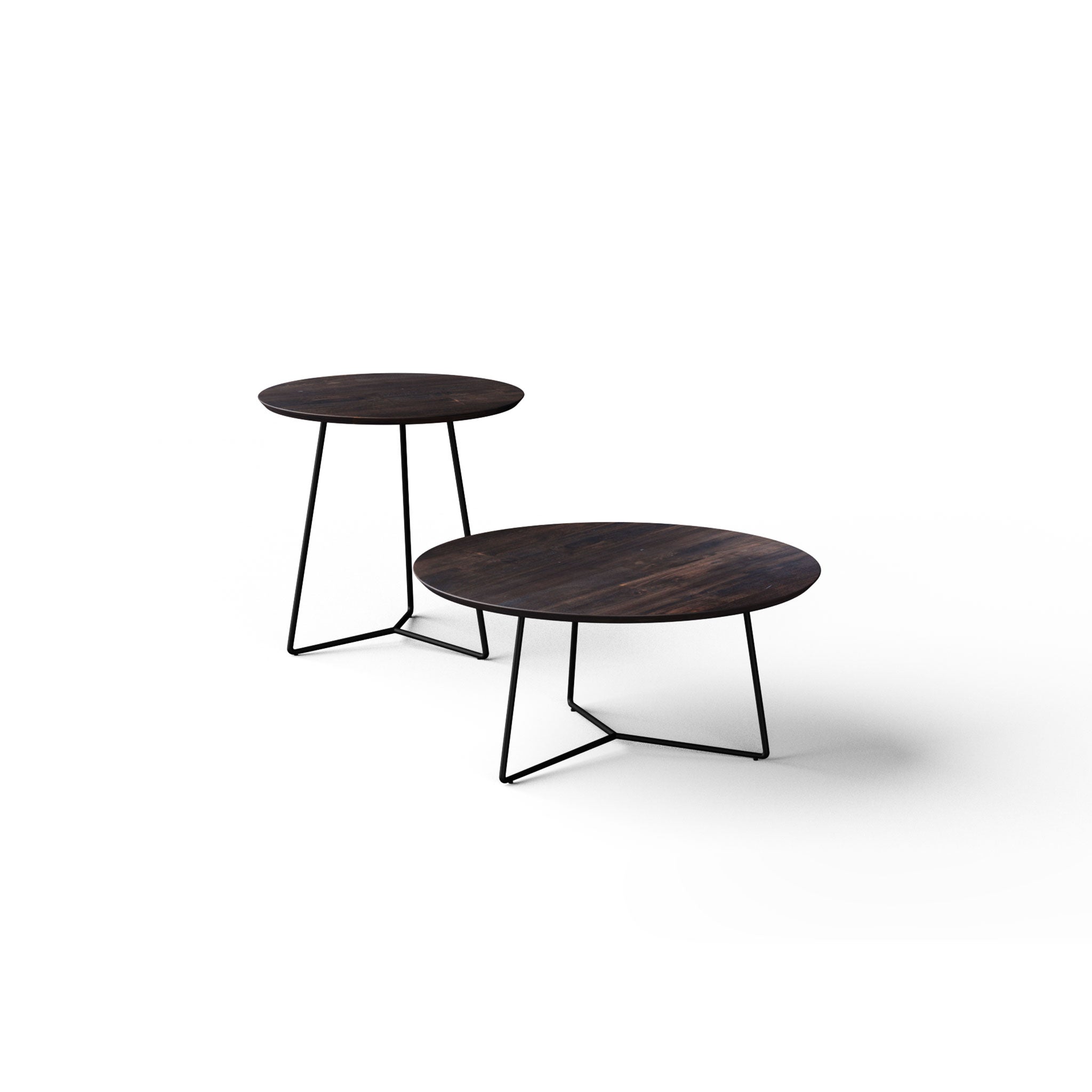 Skov Coffee Table - L:30’’ x B:30’’ x H:14’’ In Inches / Peca Sheesham Top; Black Powder Coat Mild Steel Base - Indoor