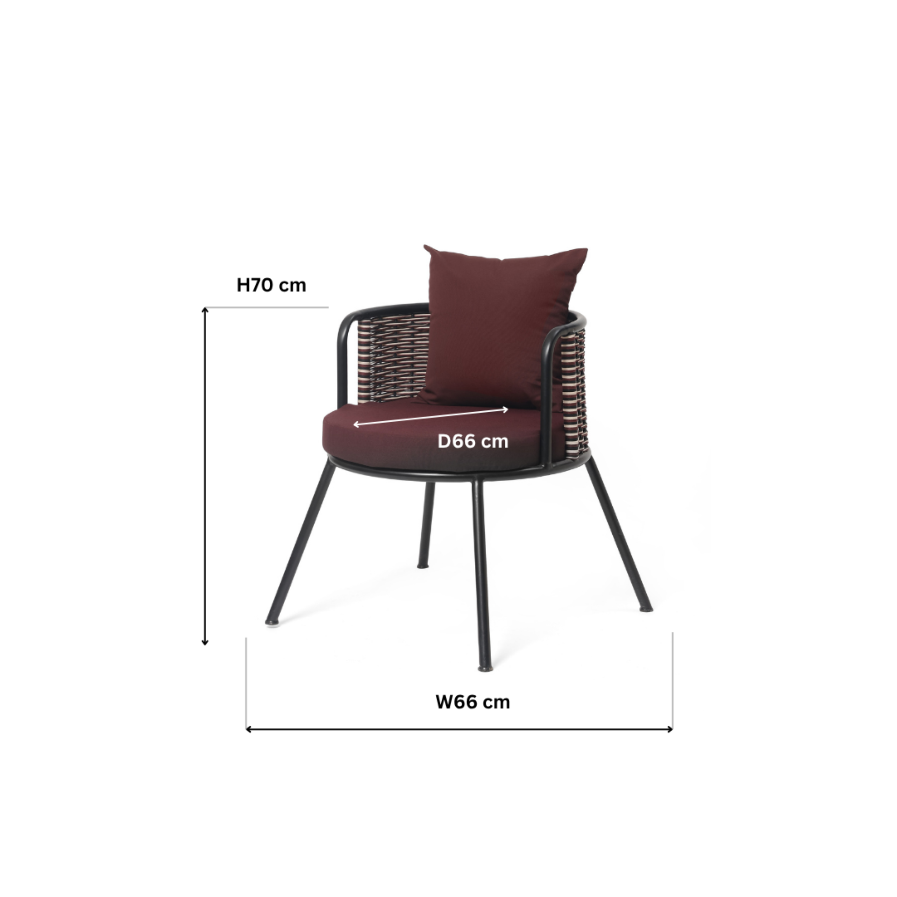 Rovin Curve Dining Chair – three-quarter angle view
