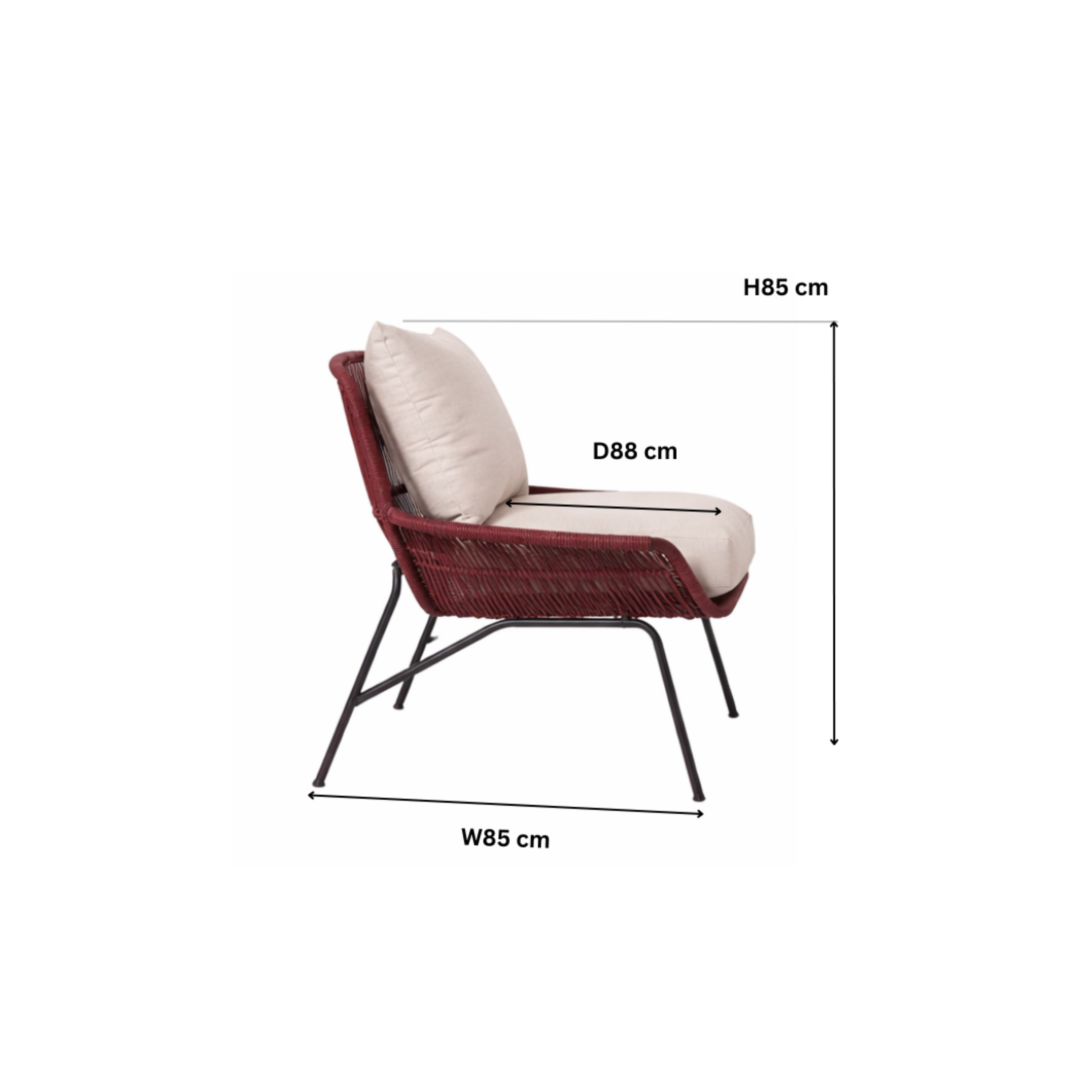 Arvo Recline Lounge Set – top-down view