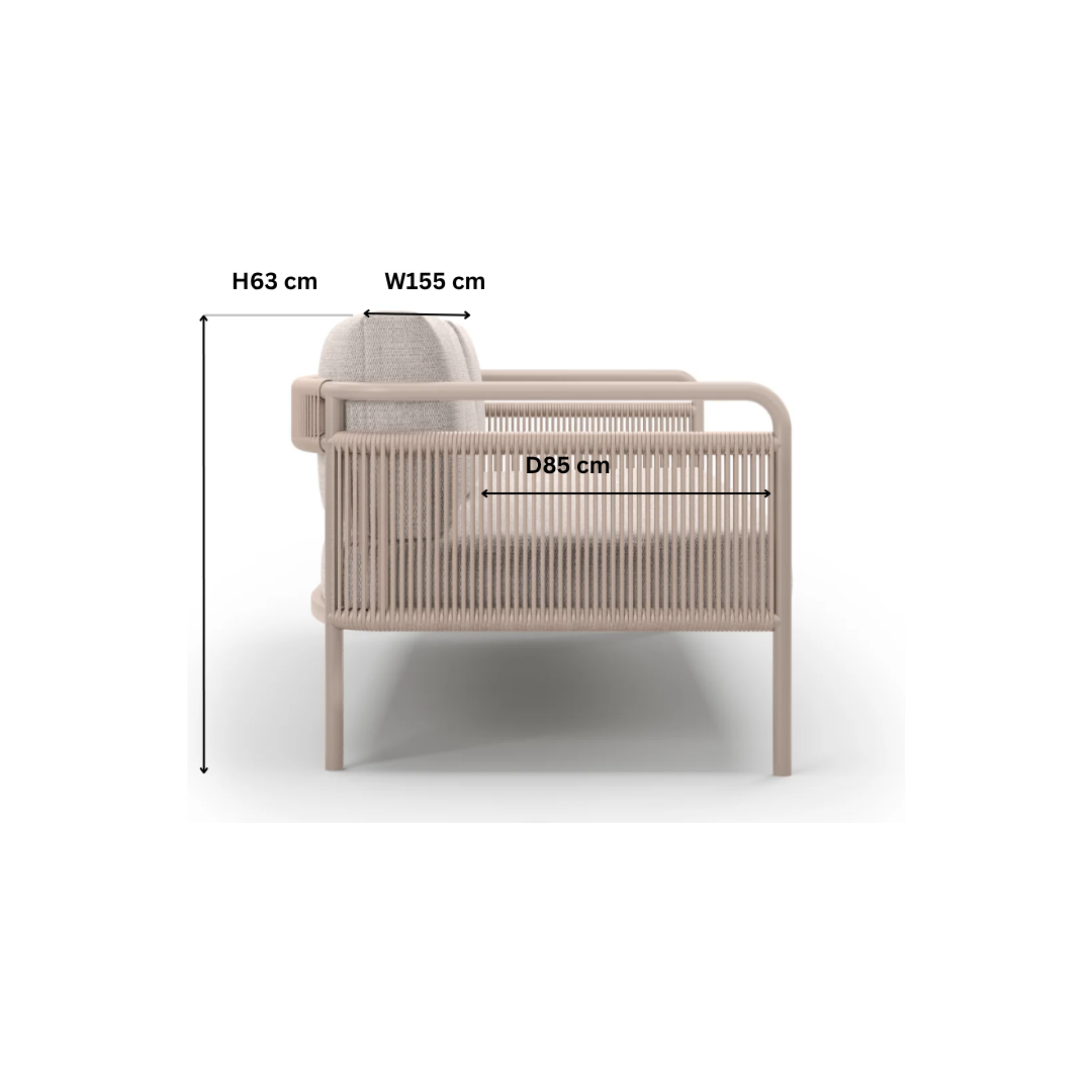 Aava Terra 3 Seater Sofa – styled in a living space
