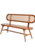 Solace cane Bench - Teak / Teakwood, cane / L: 60’’ W: 21’’ H: 34’’; Seat Height: 18’’ - Furniture
