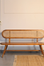Solace cane Bench - Teak / Teakwood, cane / L: 60’’ W: 21’’ H: 34’’; Seat Height: 18’’ - Furniture