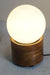 TABLE LAMP TEAK WOOD MODERN STYLE GLASS FROSTED