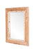 Solid Wood Earthy Rectangle Wall Mirror - Neutral / Teak wood and mirror / L: 18’’ W: 1’’ H: 24’’ - Decor