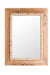 Solid Wood Earthy Rectangle Wall Mirror - Neutral / Teak wood and mirror / L: 18’’ W: 1’’ H: 24’’ - Decor