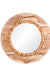 Solid Wood Earthy Round Wall Mirror - Neutral / Teak wood and mirror / D: 23’’ W: 1’’ - Decor