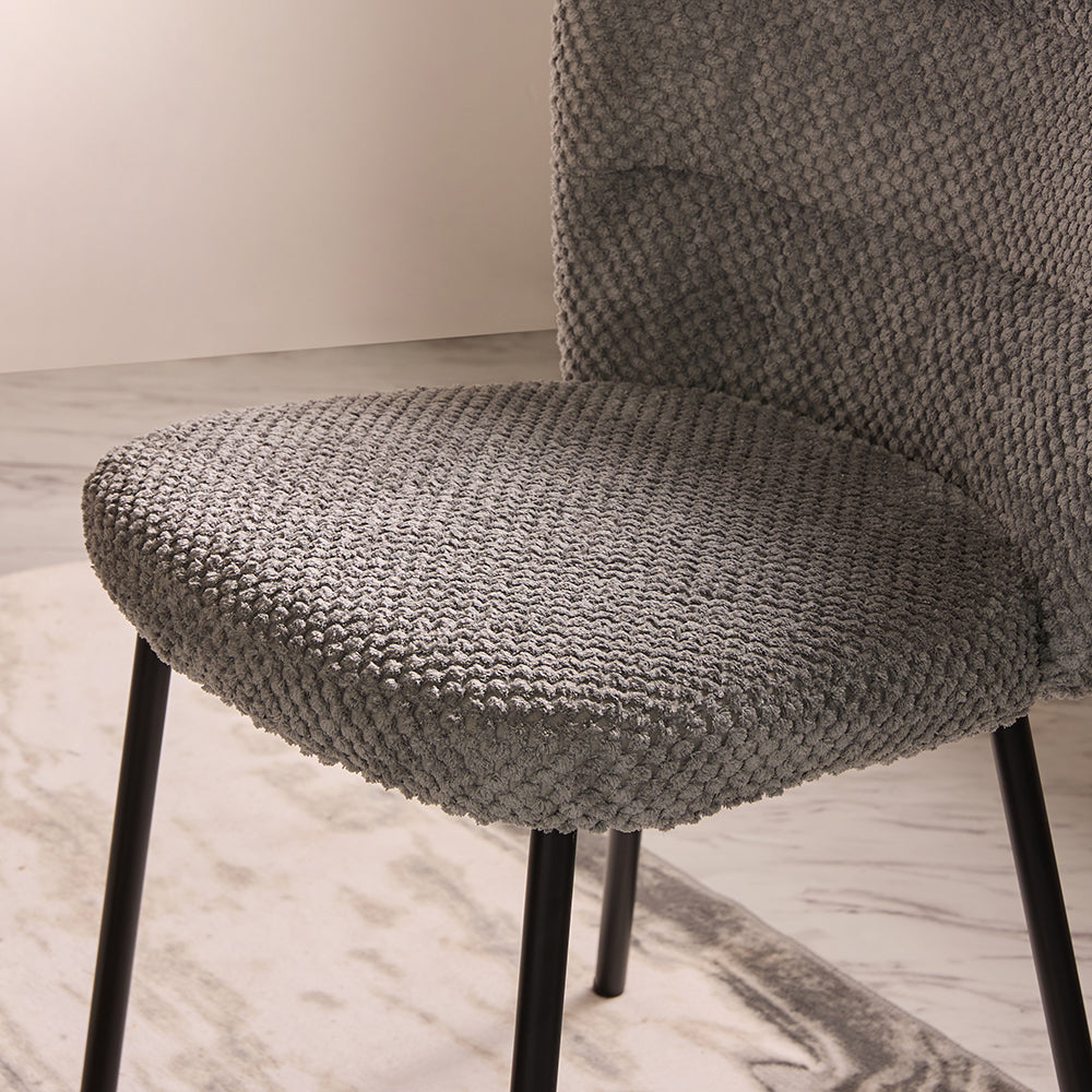Solterra Dining Chair - Mild Steel and Upholstery / CM - L:- 50 x W:- 60 x H:- 86 - Indoor Furniture