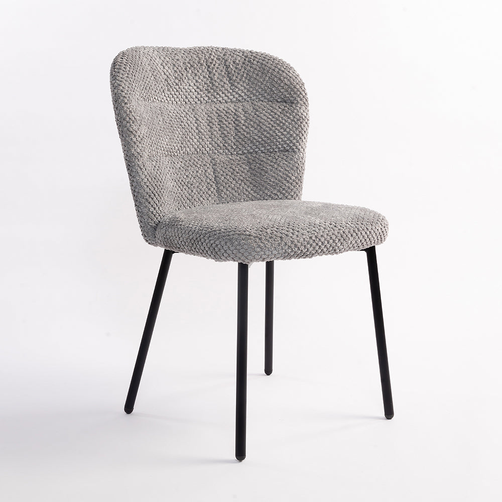 Solterra Dining Chair - Mild Steel and Upholstery / CM - L:- 50 x W:- 60 x H:- 86 - Indoor Furniture