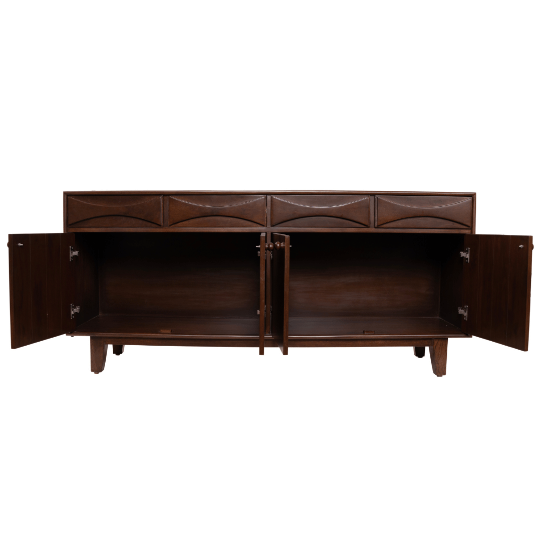 Sorento Sideboard - Brown / Mango wood / L: 66’’ W: 18’’ H: 30’’; Drawer Height: 5’’; Shutter Height: 16’’ - Furniture