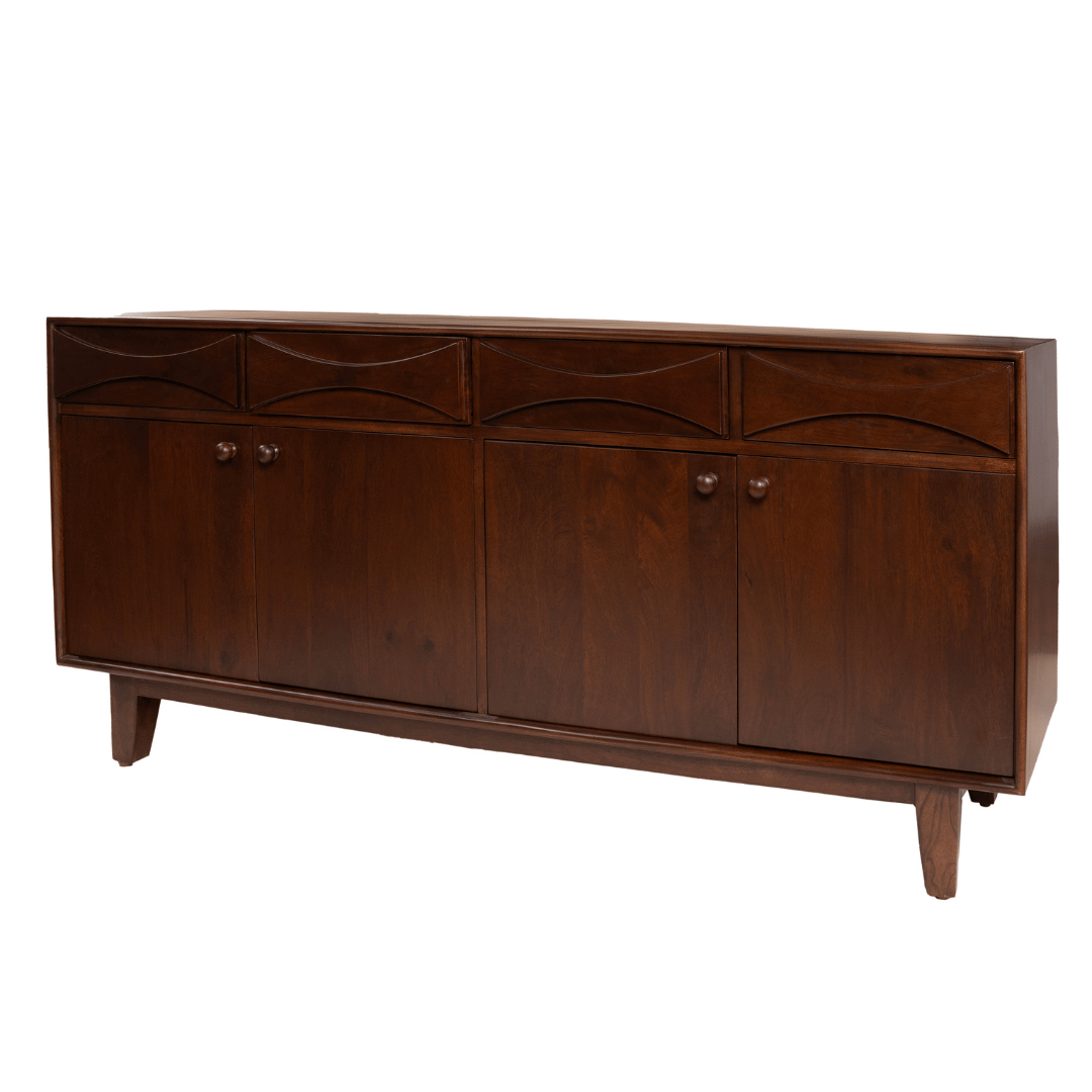 Sorento Sideboard - Brown / Mango wood / L: 66’’ W: 18’’ H: 30’’; Drawer Height: 5’’; Shutter Height: 16’’ - Furniture