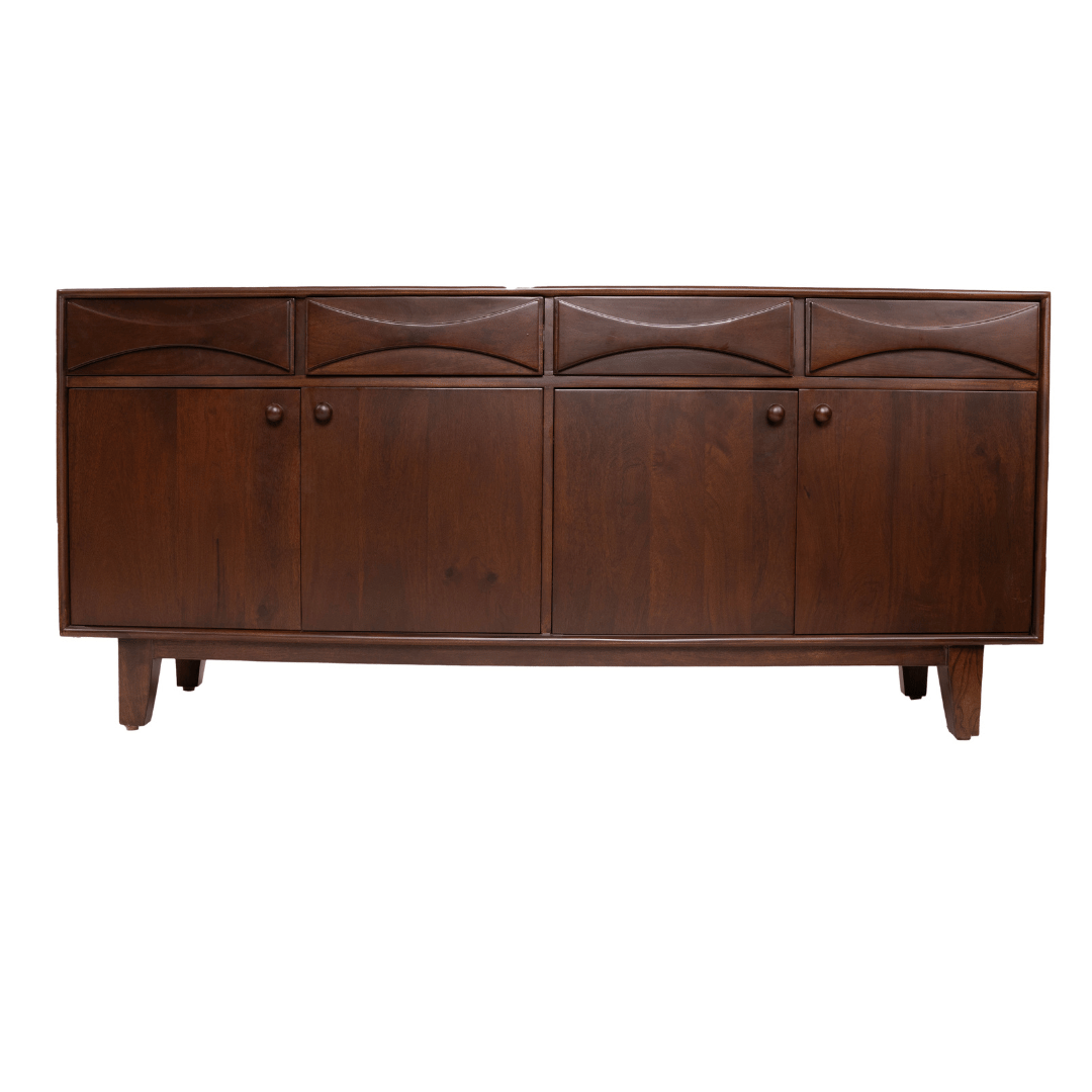 Sorento Sideboard - Brown / Mango wood / L: 66’’ W: 18’’ H: 30’’; Drawer Height: 5’’; Shutter Height: 16’’ - Furniture