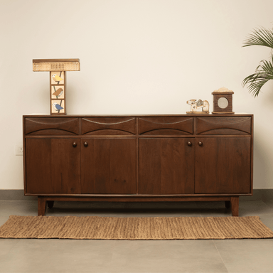Sorento Sideboard - Brown / Mango wood / L: 66’’ W: 18’’ H: 30’’; Drawer Height: 5’’; Shutter Height: 16’’ - Furniture