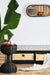 Spink Bamboo Storage Bench - Black / Bamboo / L: 50’’ W: 18’’ H: 19’’; Seat Height: 18’’; L: 23’’ B: 16’’ H: 8’’