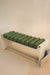 Spool Bench - L 51’’ x W 16.5’’ x H 22’’ / Mild Steel, Artificial Wicker, Upholstery - Benches