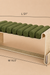 Spool Bench - L 51’’ x W 16.5’’ x H 22’’ / Mild Steel, Artificial Wicker, Upholstery - Furniture