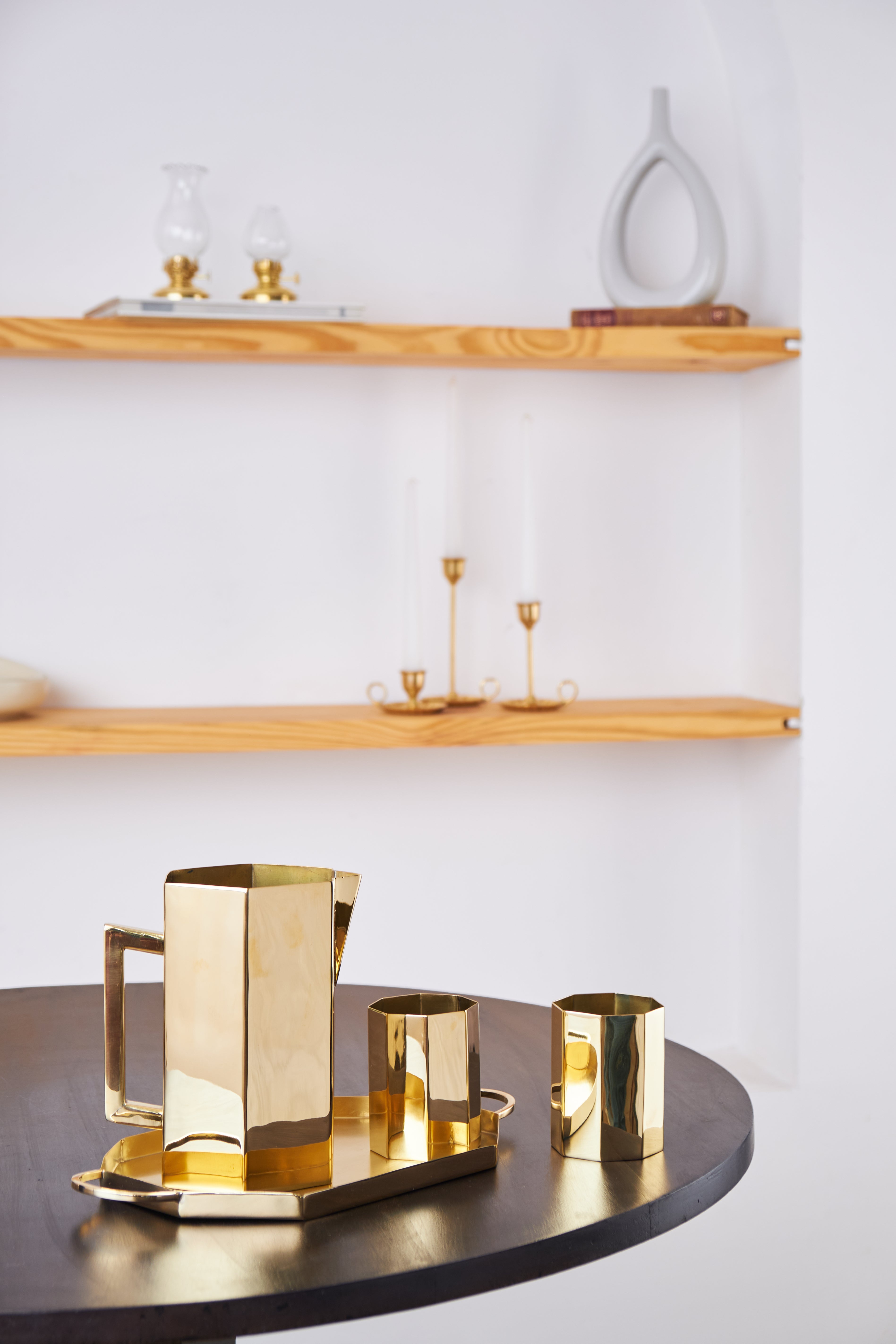 Stahl Brass Jug - Gold / Brass / 6’’ x 4’’ x 7’’ - Decor