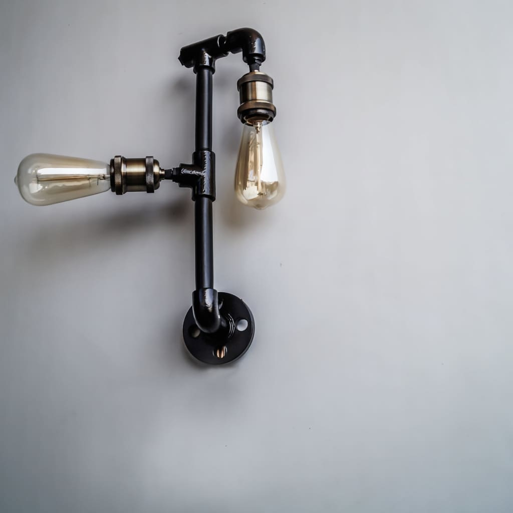 Steampunk Iron Pipe Lamp Wall Light Fixture
