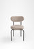 Stella Dining Chair Set of 2 - W: 17’’ D: 21’’ H: 30’’ SH: 18’’ / Black and Grey / Metal and Upholstered Fabric