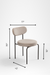 Stella Dining Chair Set of 2 - W: 17’’ D: 21’’ H: 30’’ SH: 18’’ / Black and Grey / Metal and Upholstered Fabric