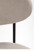 Stella Dining Chair Set of 2 - W: 17’’ D: 21’’ H: 30’’ SH: 18’’ / Black and Grey / Metal and Upholstered Fabric