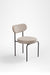 Stella Dining Chair Set of 2 - W: 17’’ D: 21’’ H: 30’’ SH: 18’’ / Black and Grey / Metal and Upholstered Fabric
