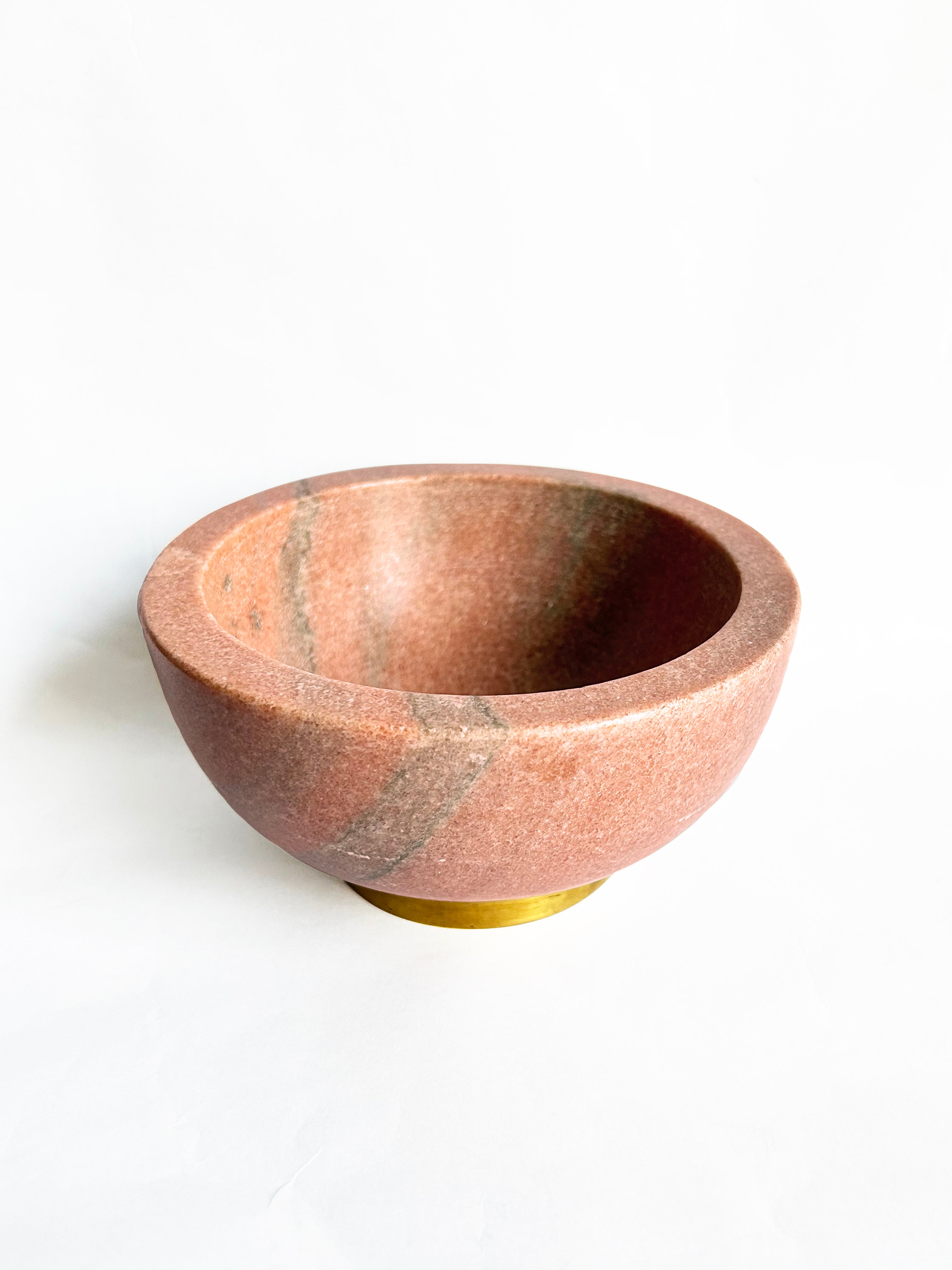 Stone Bowl - Dia: 150 mm, H: 80 mm / Peach Stone - Decor