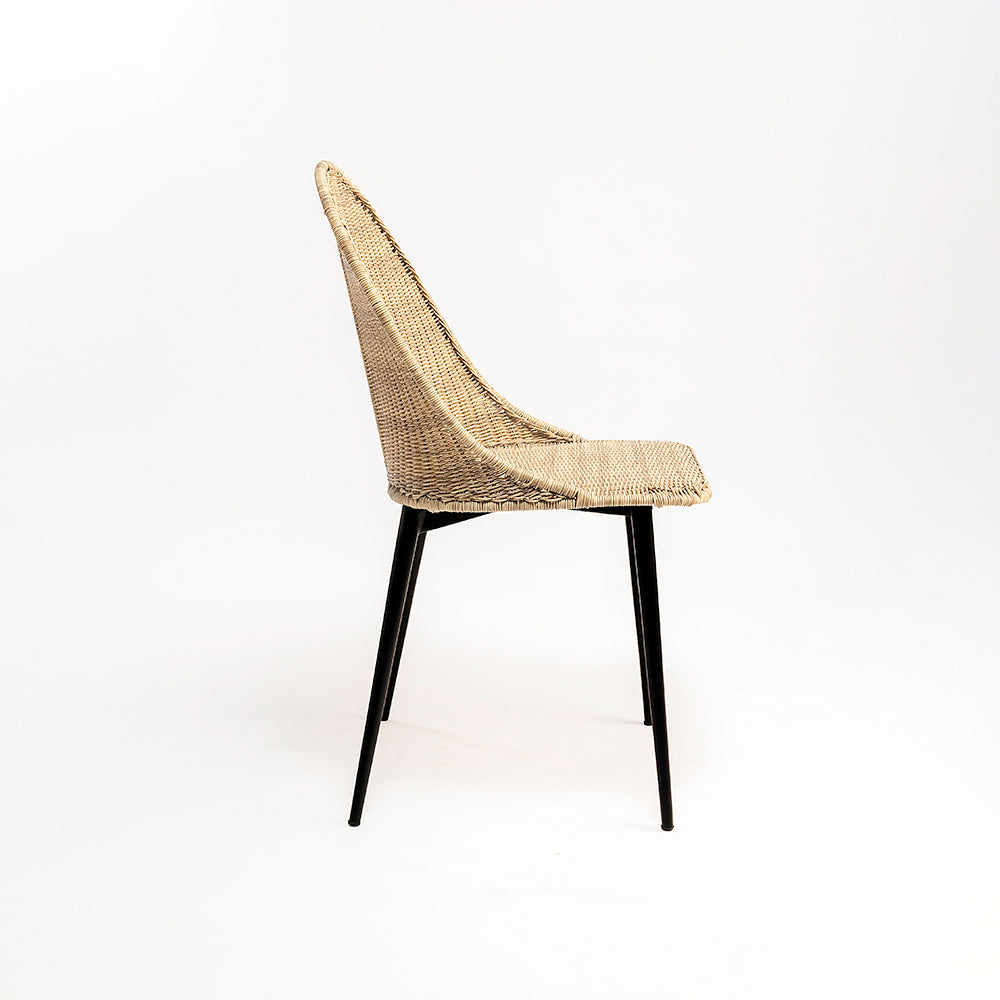 Sumatra Chair - Mild Steel & Synthetic Wicker / L:51 x B:53 x H:86 In cm - Indoor Furniture