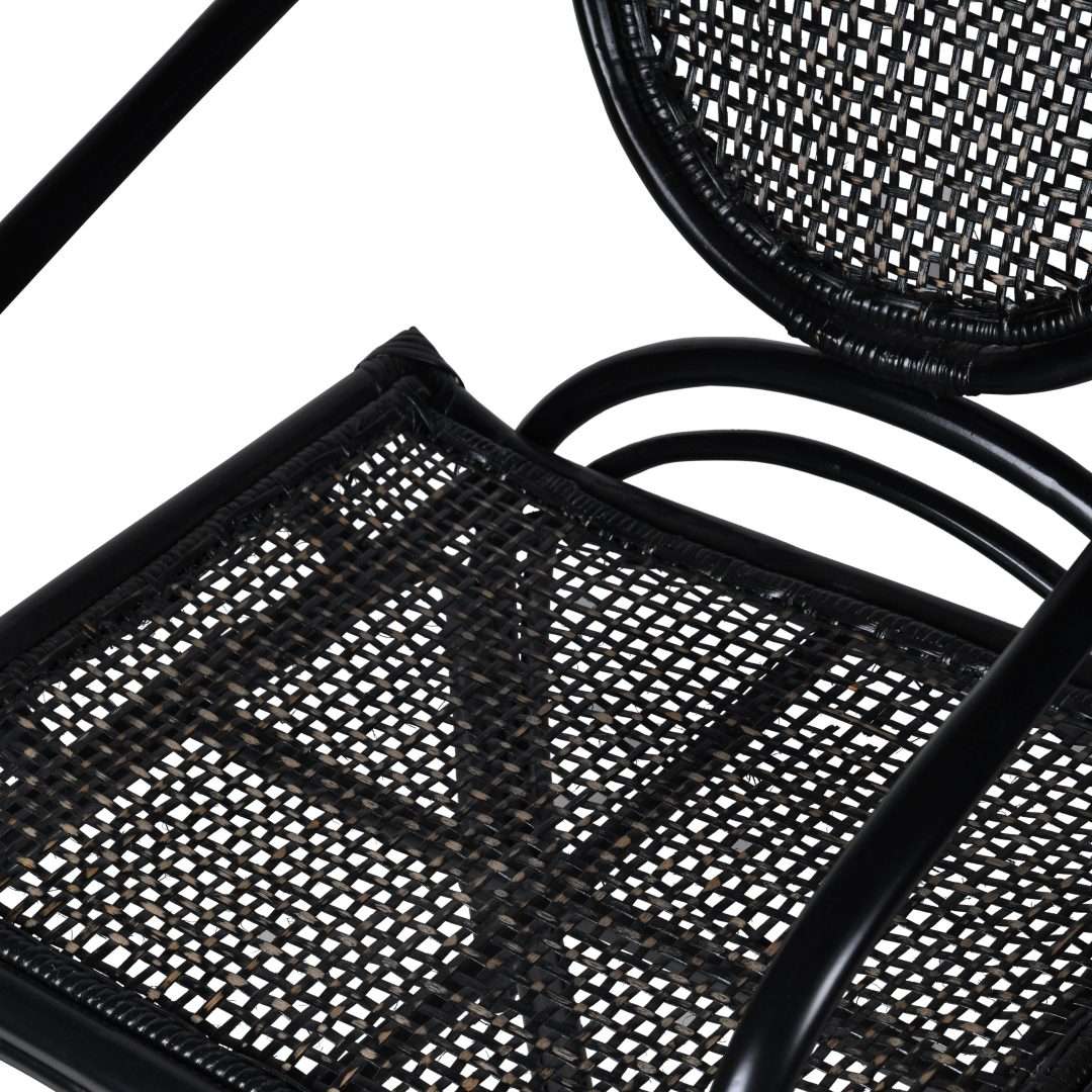 Sungro Bamboo Chair - Black / Bamboo / L: 25’’ W: 20’’ H: 36’’; Seat Height: 18’’ - Furniture