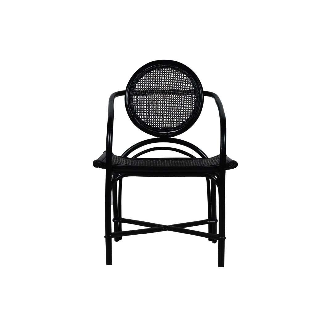 Sungro Bamboo Chair - Black / Bamboo / L: 25’’ W: 20’’ H: 36’’; Seat Height: 18’’ - Furniture