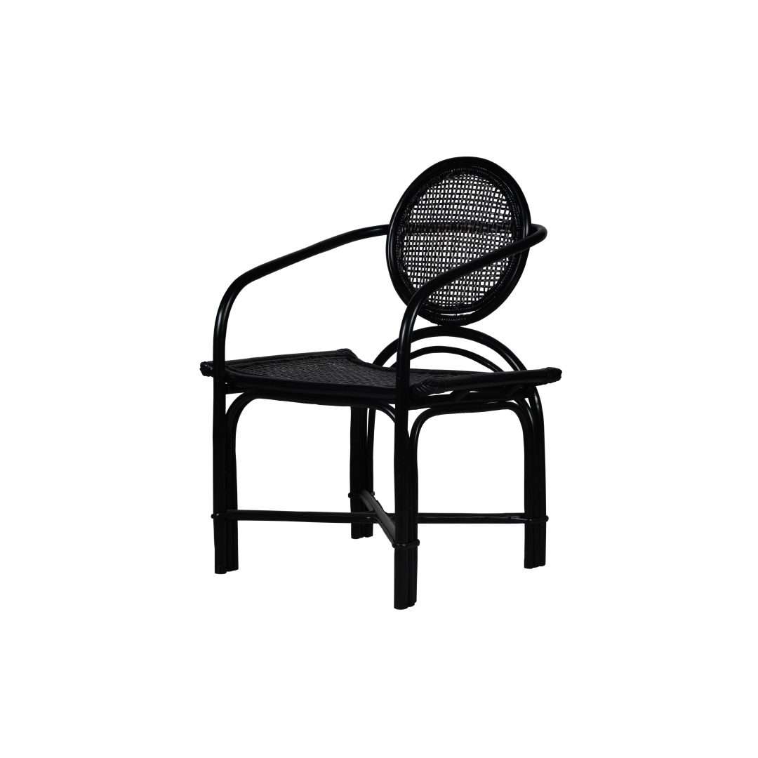 Sungro Bamboo Chair - Black / Bamboo / L: 25’’ W: 20’’ H: 36’’; Seat Height: 18’’ - Furniture