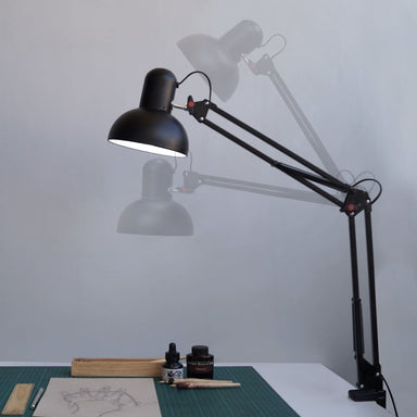 Swing Arm Desk Clamp-On-Lamp 30"H
