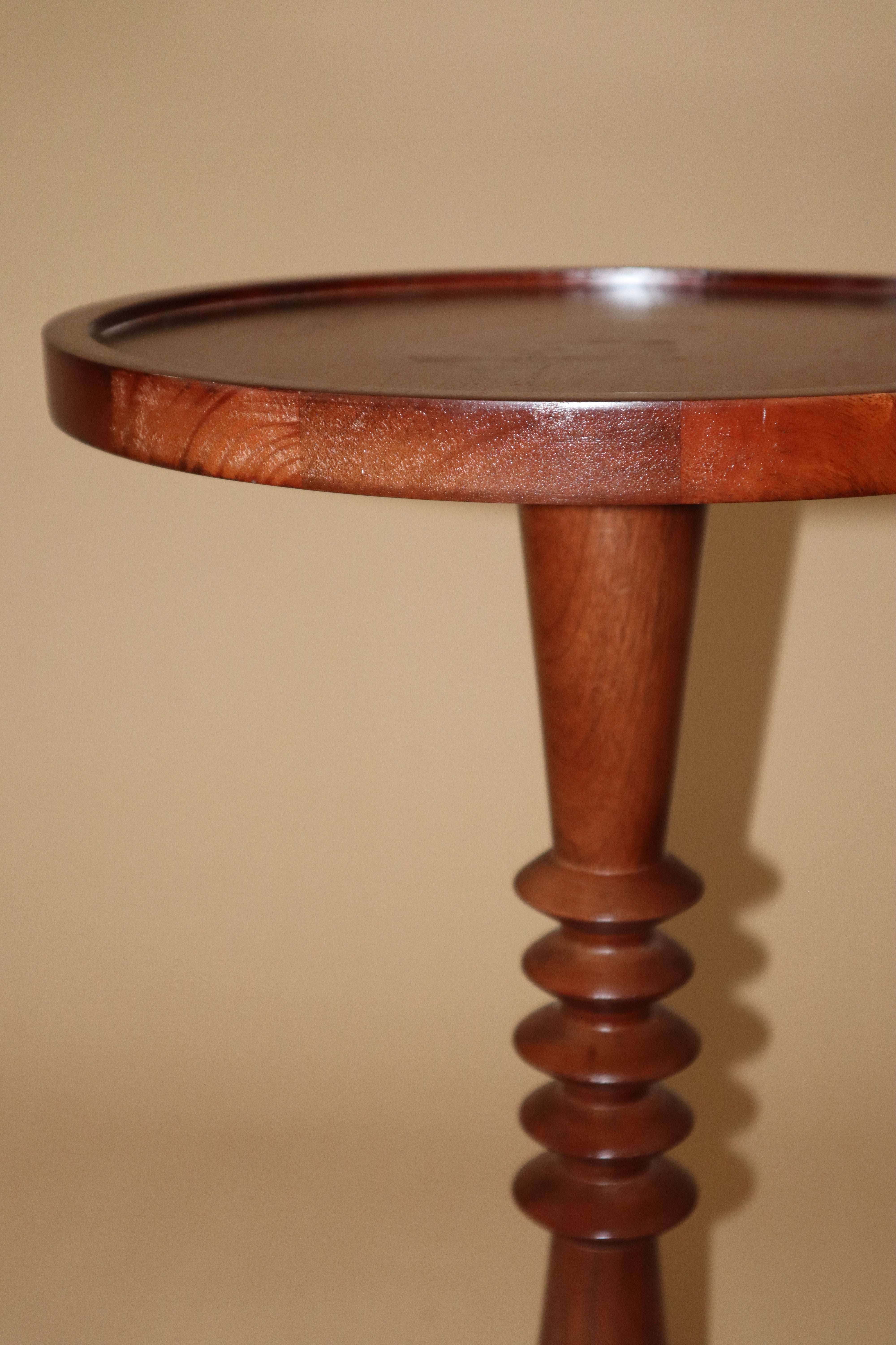 Swivel Side Table - Dia 14’’ x H 20’’ / Teak Wood - Side Table