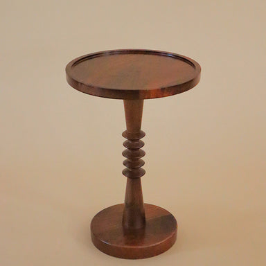Swivel Side Table - Dia 14’’ x H 20’’ / Teak Wood - Side Table