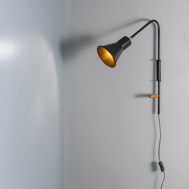 FSW 203 Gold Swivel Wall Sconce Adjustable Lampshade