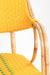 T Popsicle Cane Chair With Armrest - W: 24’’ D: 20’’ H: 35’’ SH: 18’’ / Yellow and Dark Green / Cane Frame and PVC