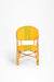 T Popsicle Cane Chair With Armrest - W: 24’’ D: 20’’ H: 35’’ SH: 18’’ / Yellow and Dark Green / Cane Frame and PVC