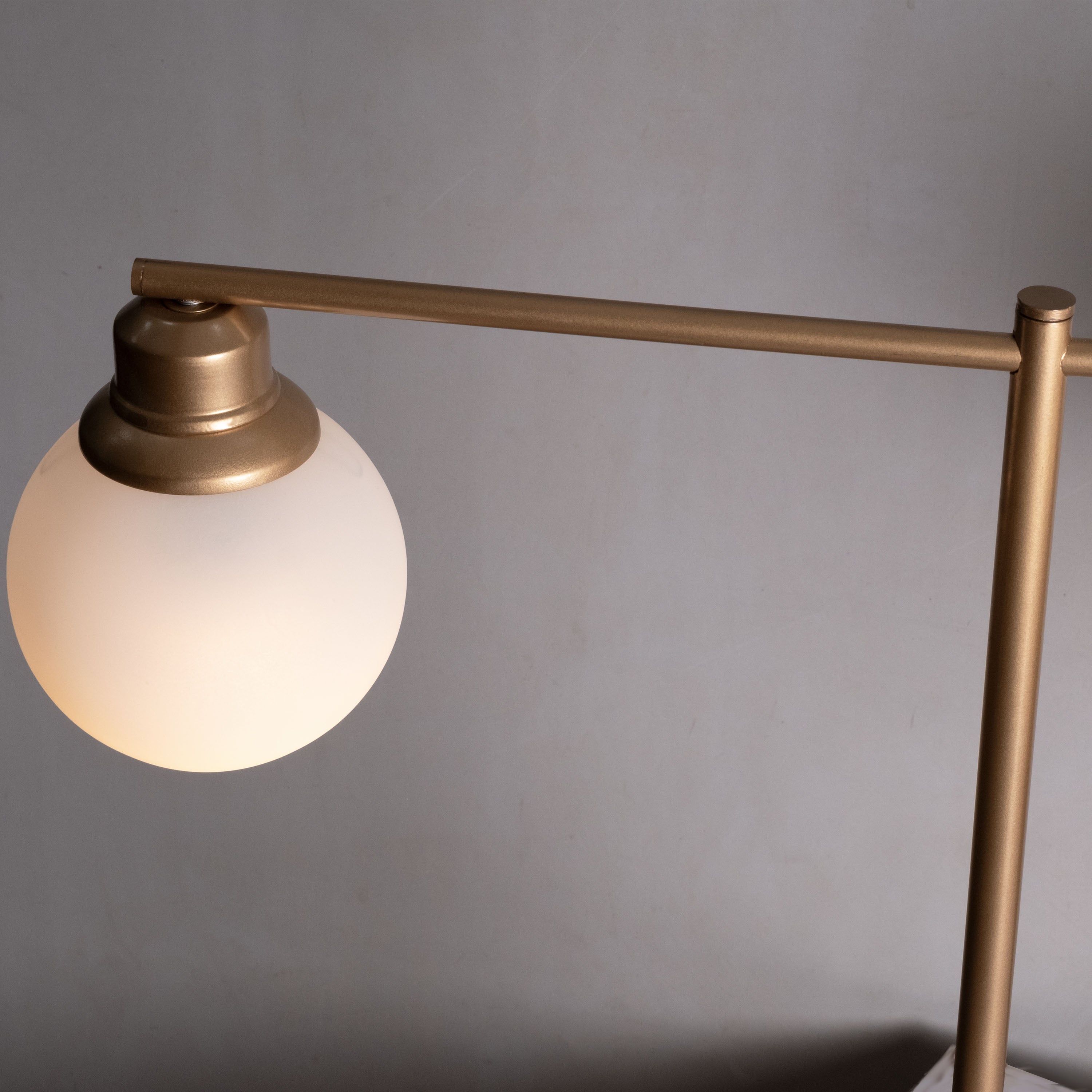 Dual-Light Golden Table Lamp