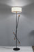 Teak Bud Floor Lamp With White Lampshade